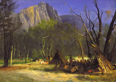 Indians in Council, California Albert Bierstadt
